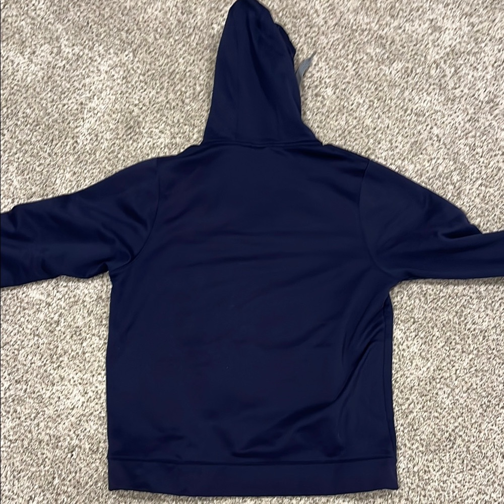 Under Armour Dark Blue Hoodie with Silver Logo - Picture 2 of 3